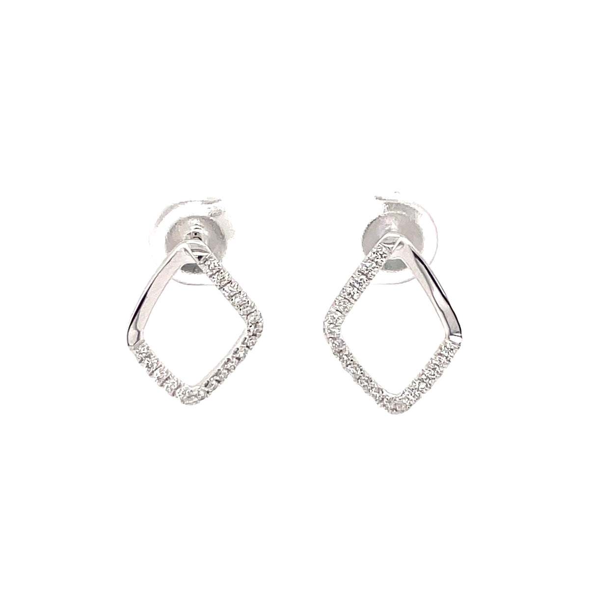 Diamond Shaped 18ct Earrings