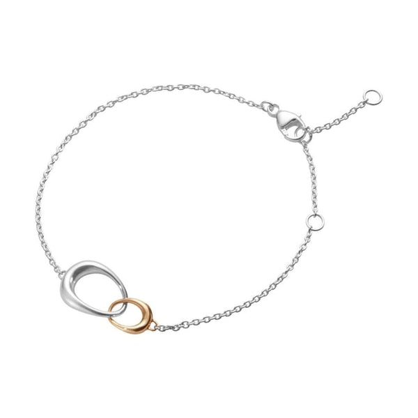 Georg Jensen Offspring Bracelet, Silver and 18ct Rose Gold
