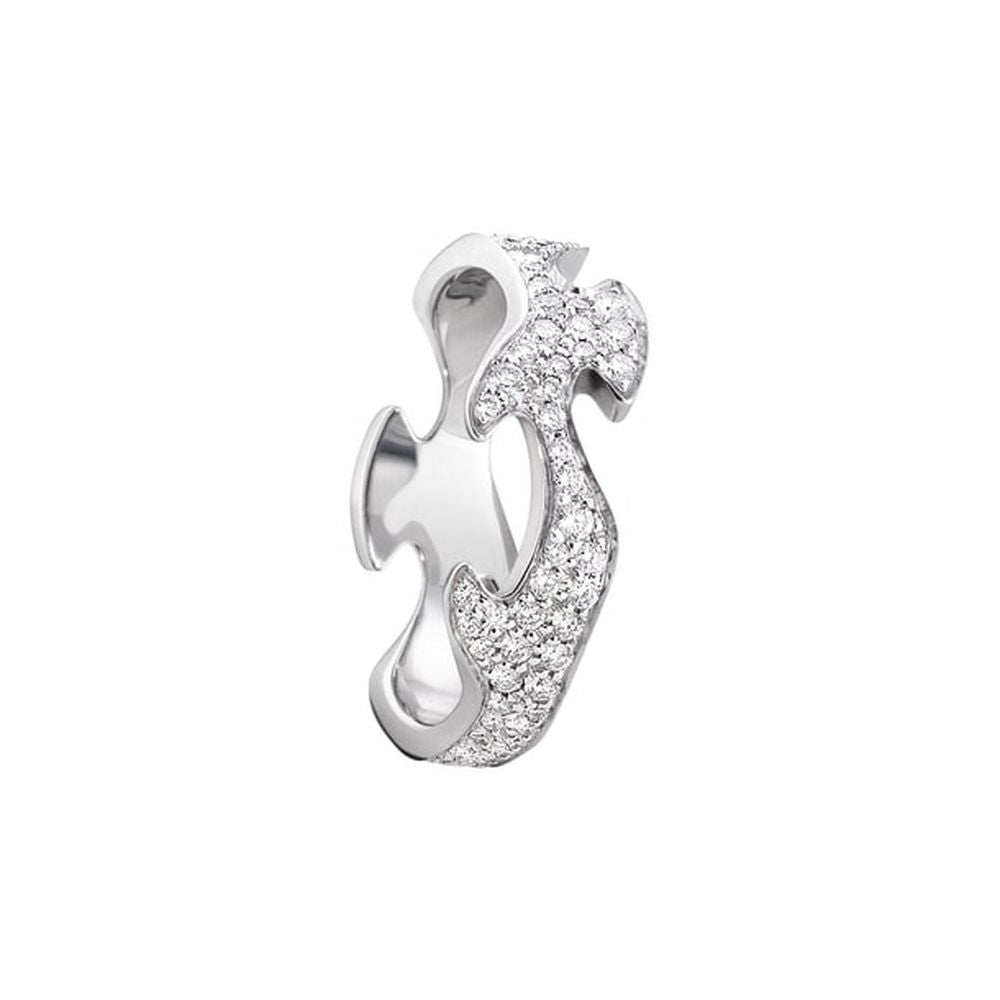 Georg Jensen Fusion Centre Ring with Diamonds, 18ct