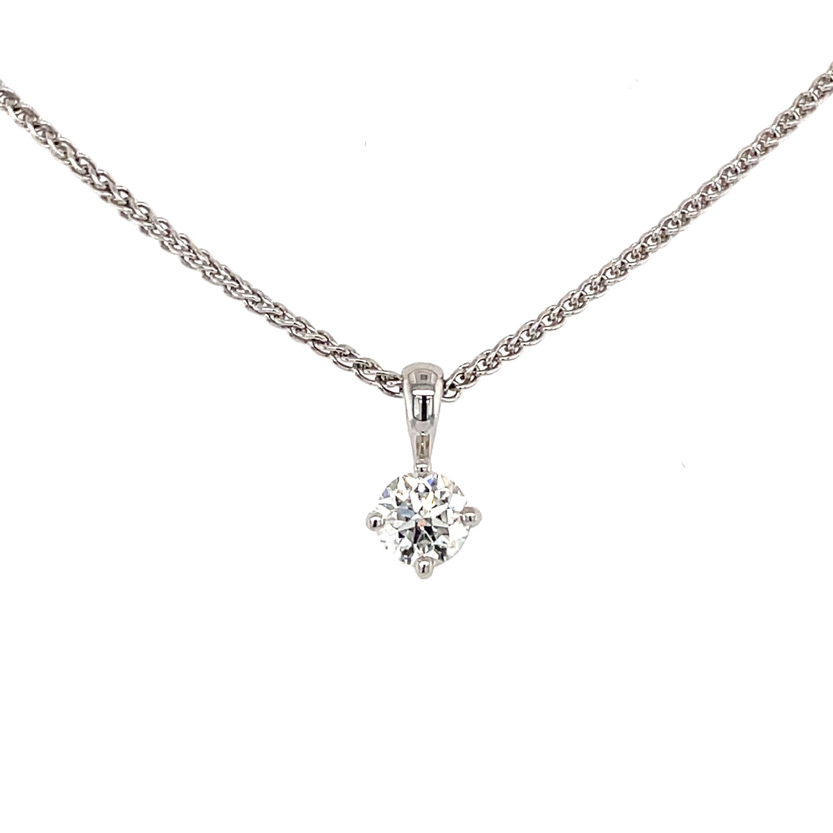 Diamond Single Stone 0.50ct 18ct Pendant