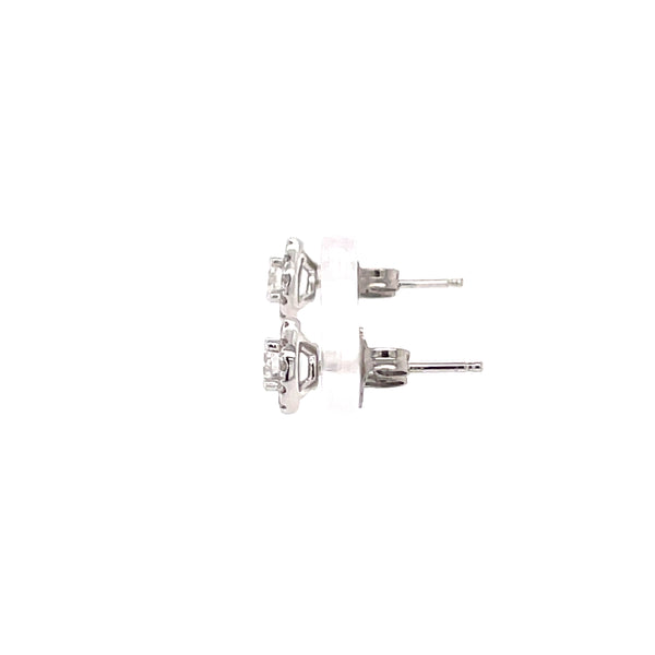 Diamond Cluster 0.45ct White 18ct Earrings