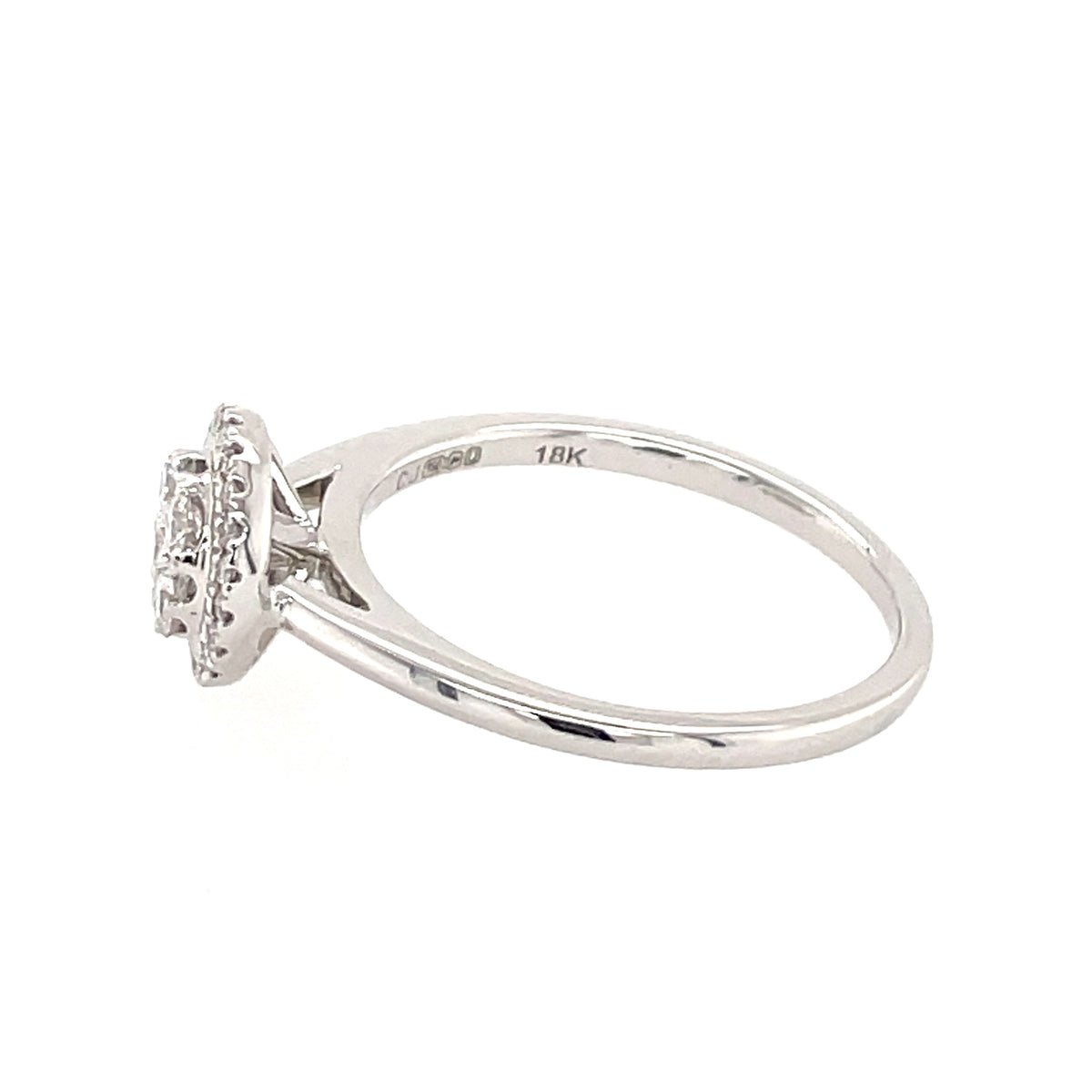 Diamond 0.32ct Halo Cluster 18ct Ring