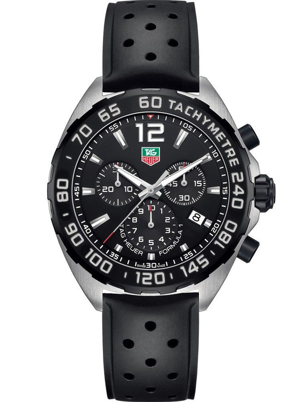 Tag Heuer Formula 1 Chrono Black Rubber Strap 43mm