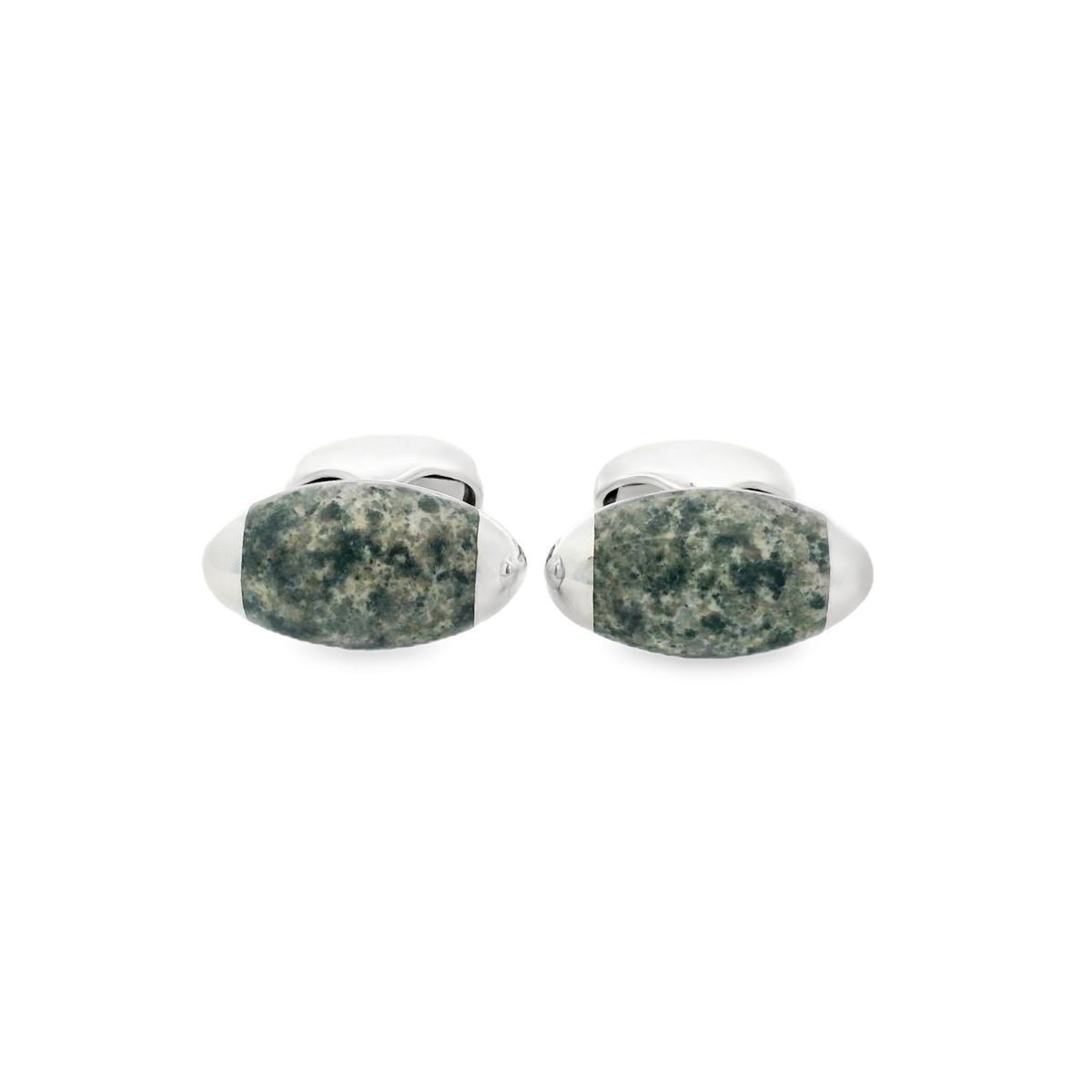 Ailsa Craig Granite Torpedo Silver Cufflinks