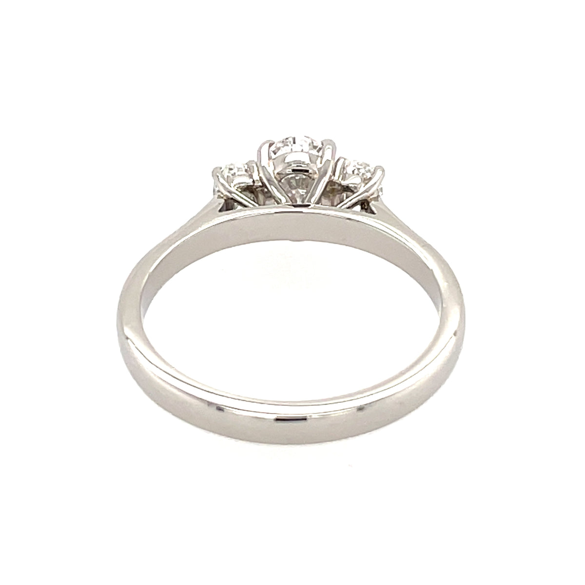 3 Stone Oval Diamond 1.06ct Platinum Ring