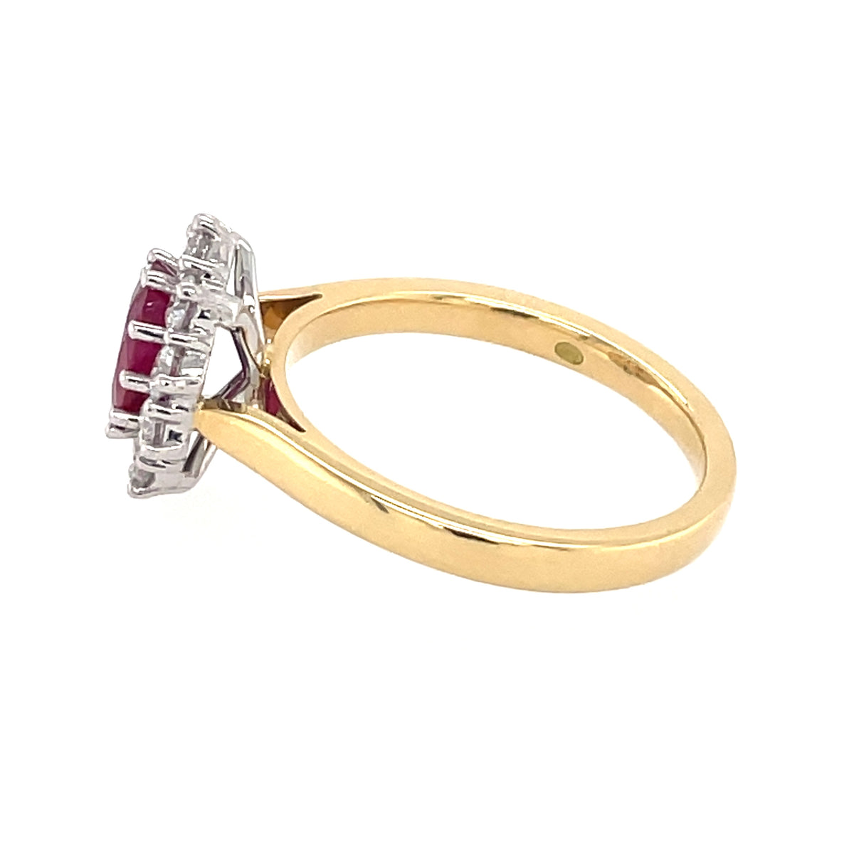 Ruby & Diamond 1.11ct Cluster 18ct Ring