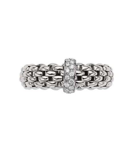 Fope Flex'It 18ct White Gold Vendome Ring with Diamonds