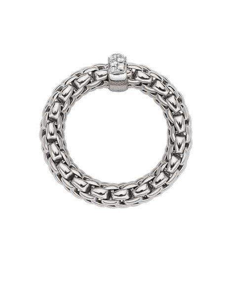 Fope Flex'It 18ct White Gold Vendome Ring with Diamonds
