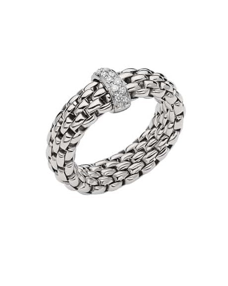 Fope Flex'It 18ct White Gold Vendome Ring with Diamonds