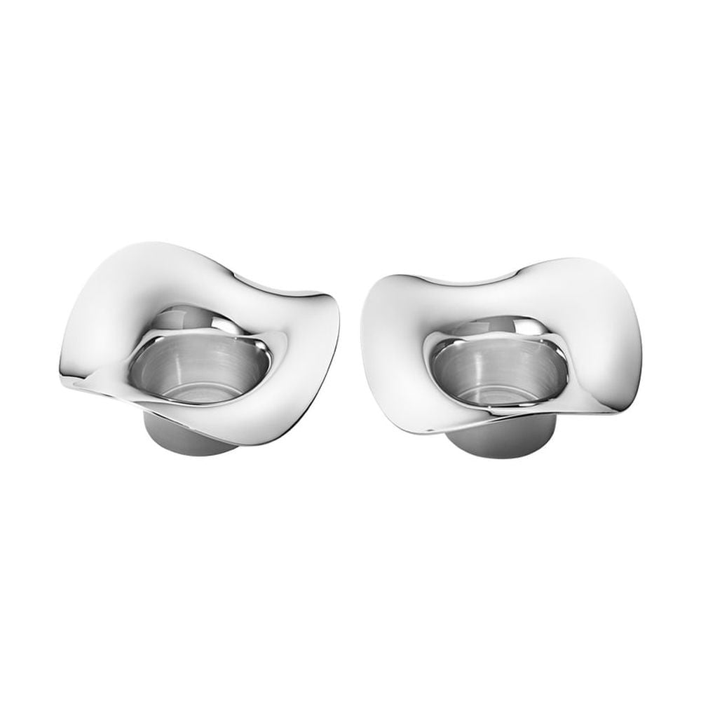 Georg Jensen Cobra Tealight Holder, 2 Pcs