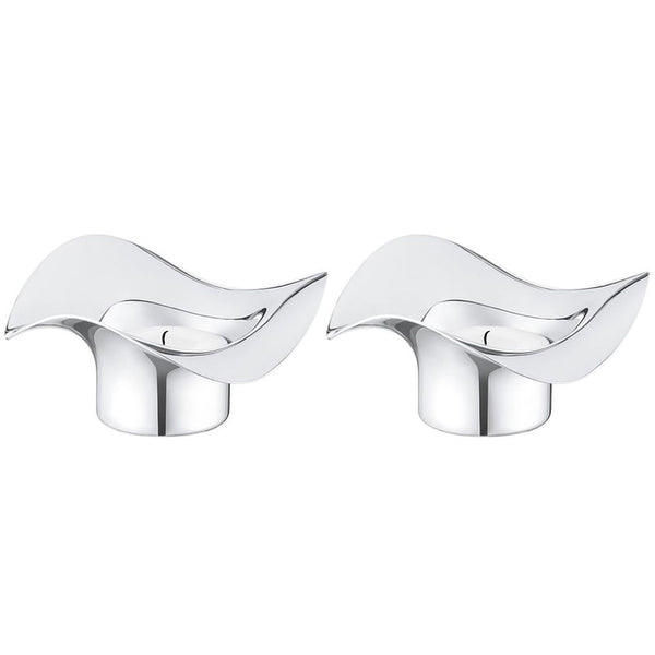 Georg Jensen Cobra Tealight Holder, 2 Pcs