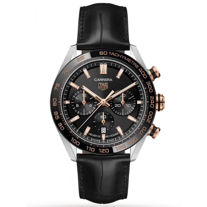 Tag Heuer Carrera Heuer 02 Automatic Chronograph Black & Rose 44mm