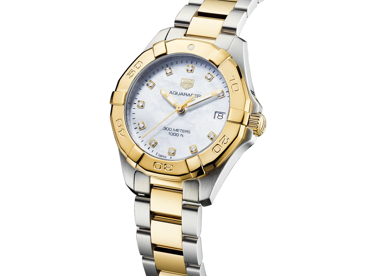 Tag Heuer Aquaracer Ladies Steel & Yellow Diamond Dial 32mm