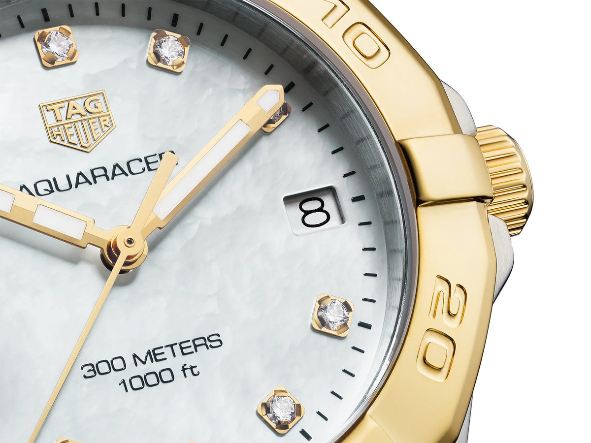 Tag Heuer Aquaracer Ladies Steel & Yellow Diamond Dial 32mm