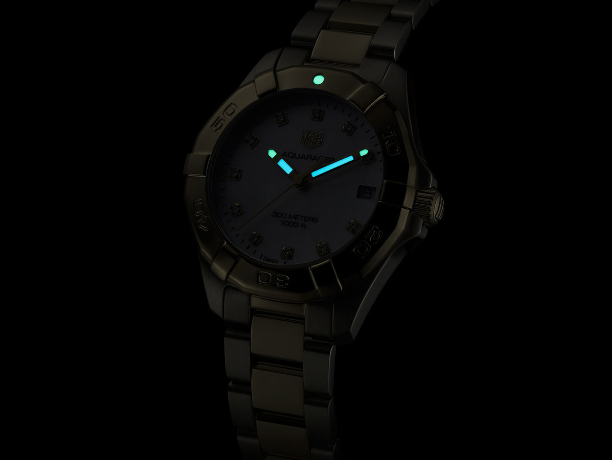 Tag Heuer Aquaracer Ladies Steel & Yellow Diamond Dial 32mm