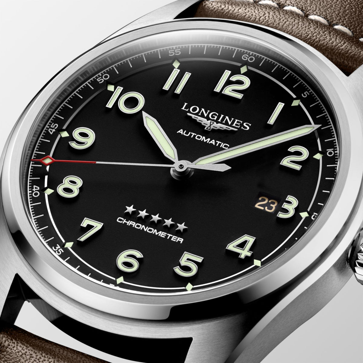 Longines Spirit Automatic Chronometer Brown Strap 42mm