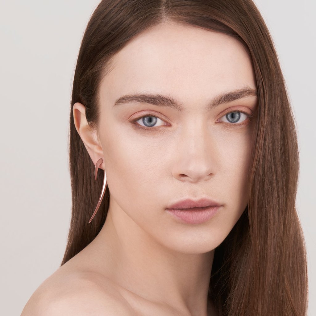 Shaun Leane Rose Gold Vermeil Large Hook Earrings