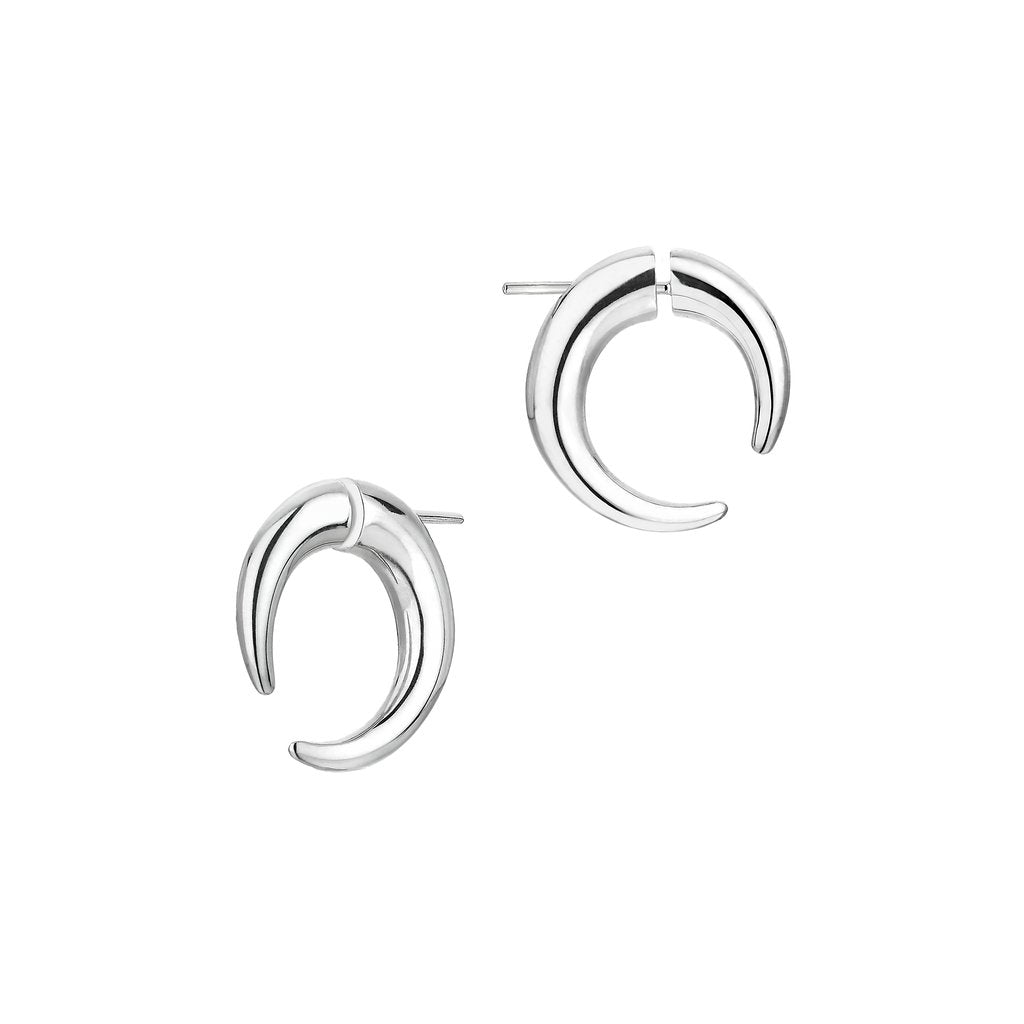 Shaun Leane Silver Small Hoop Talon Earrings