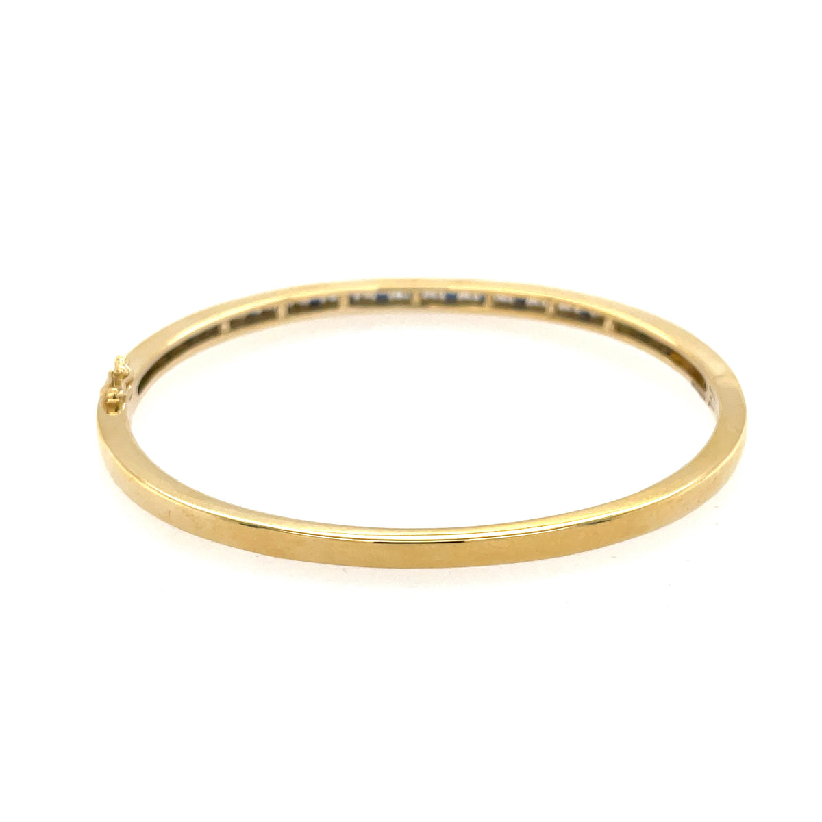 Sapphire & Diamond 9ct Yellow Gold Bangle