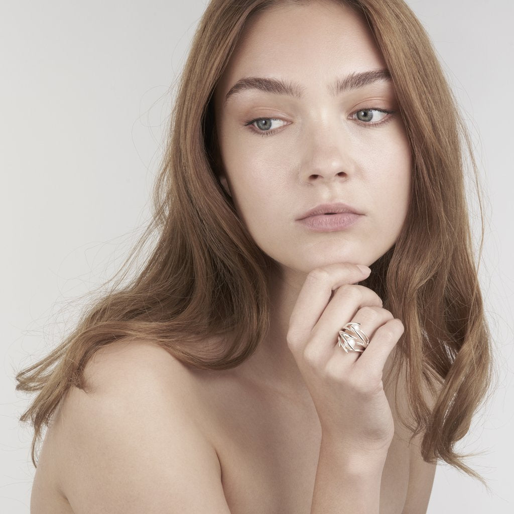 Shaun Leane Silver Hooked Pearl Ring