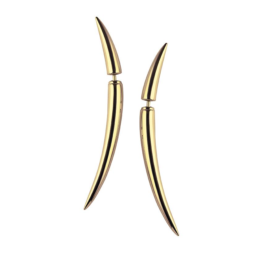 Shaun Leane Yellow Gold Vermeil Quill Earrings