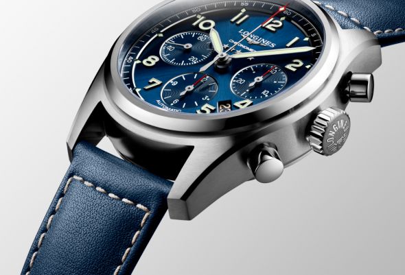 Longines Spirit Automatic Chronometer Chronograph Blue Strap 42mm