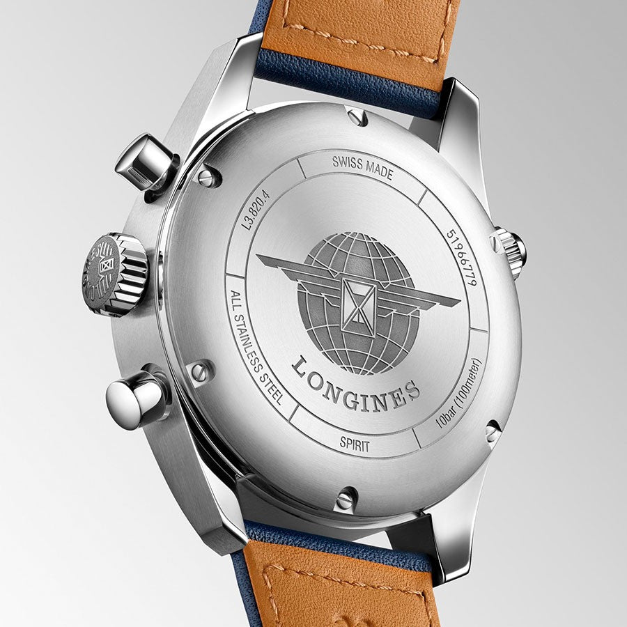 Longines Spirit Automatic Chronometer Chronograph Blue Strap 42mm