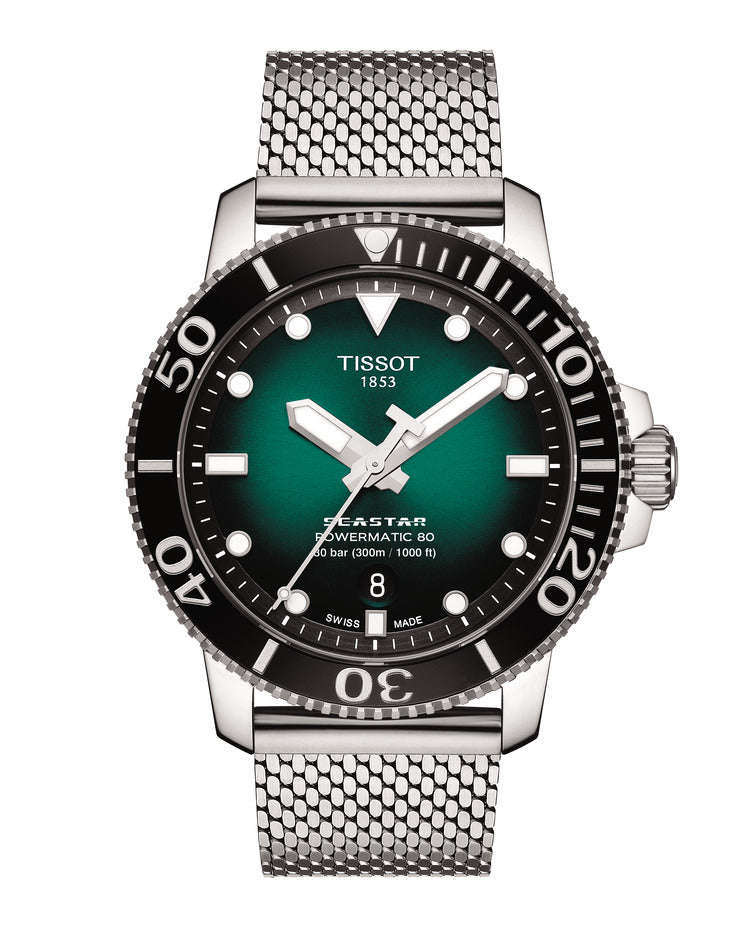 Tissot Seastar 1000 Powermatic 80 Green Bracelet 43mm