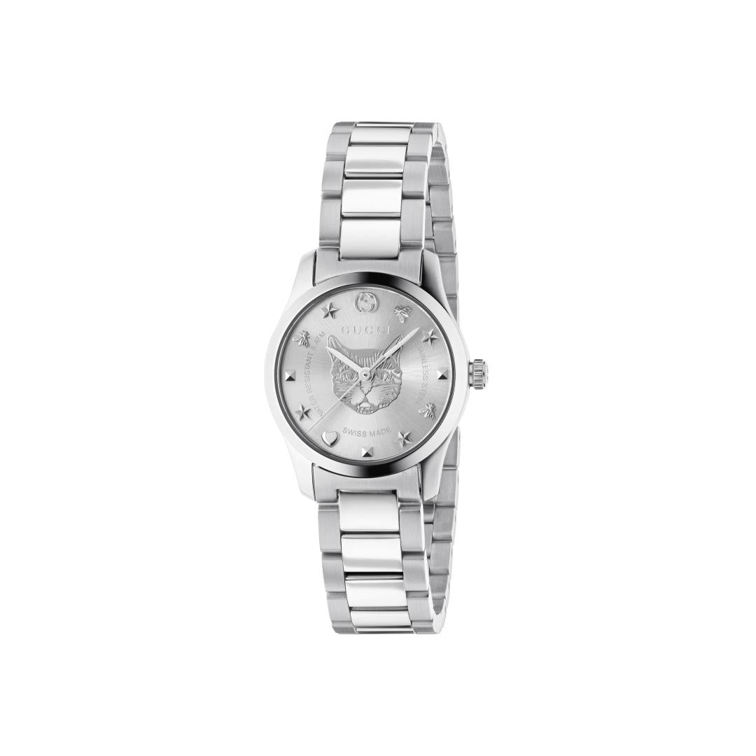 GUCCI G-Timeless Silver Dial Cat 27mm YA126595