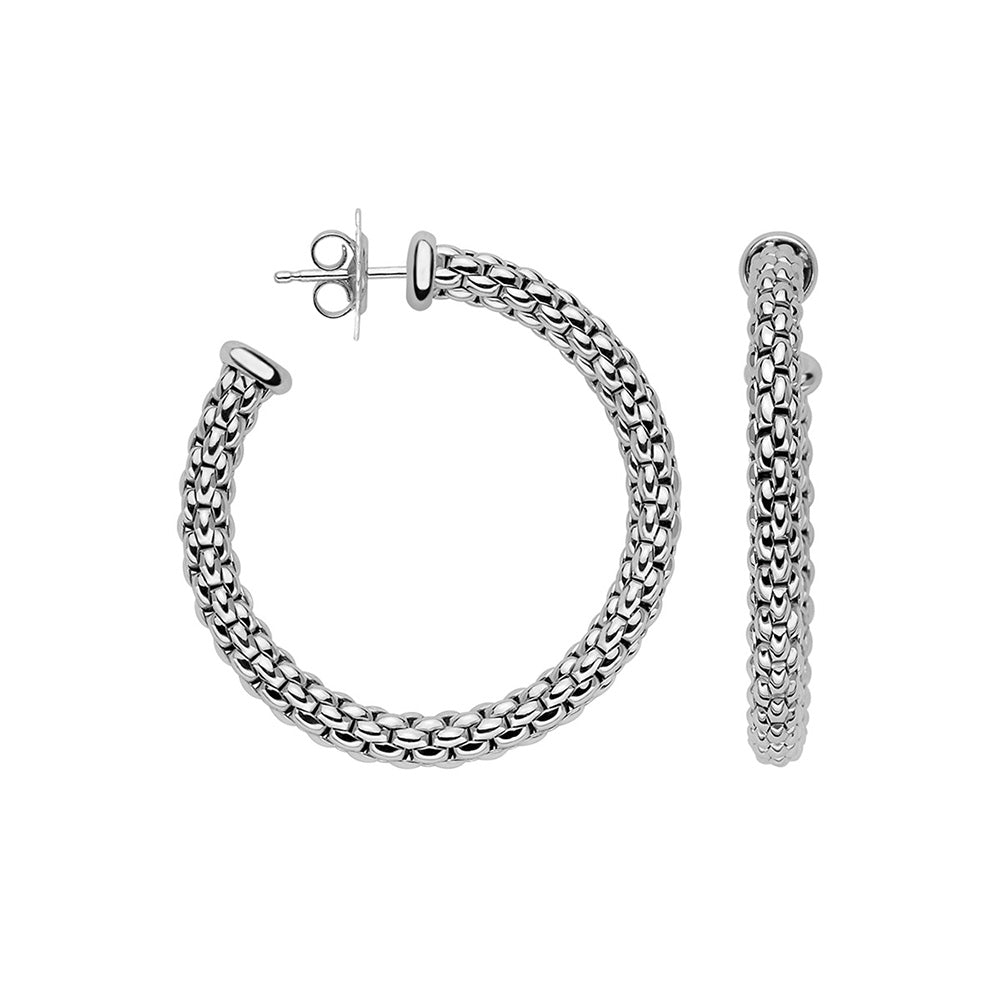 Fope Essentials Medium Model Hoop 18ct Earrings
