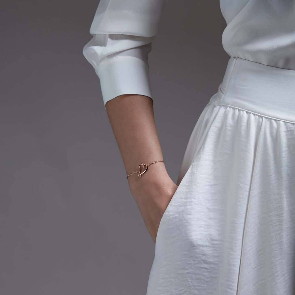 Shaun Leane Rose Gold Vermeil Heart Bracelet