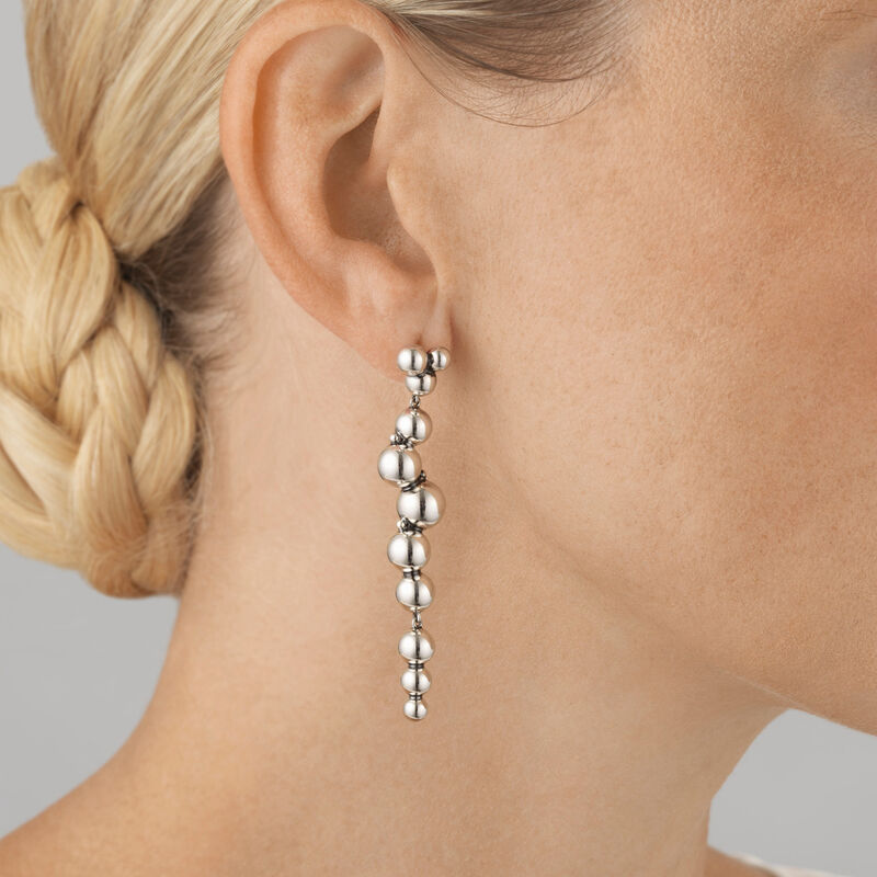 Georg Jensen Moonlight Grapes Earrings, Oxidised Sterling Silver