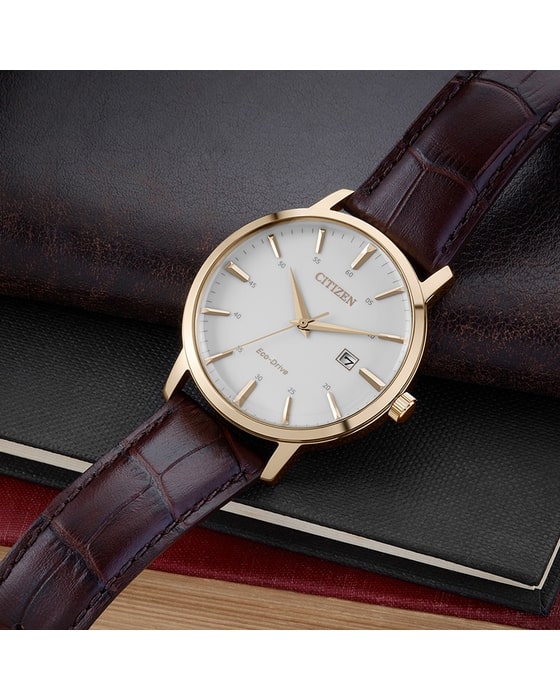 Citizen Eco Drive Mens Strap Rose 40mm Watch