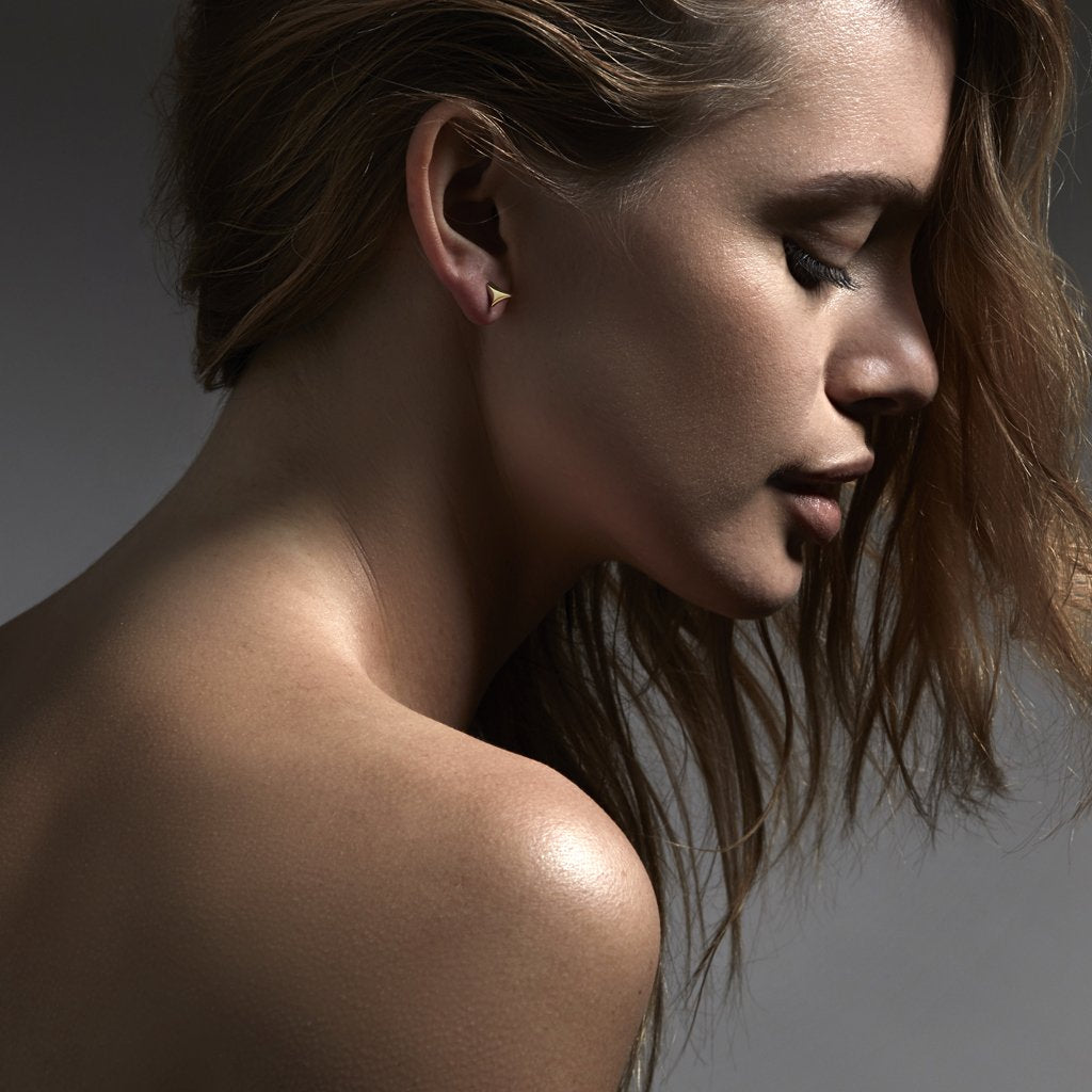 Shaun Leane Yellow Gold Vermeil Rose Thorn Stud Earrings