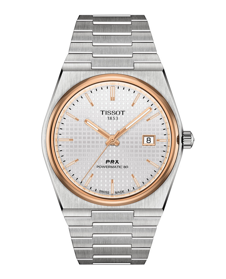 Tissot PRX Powermatic 80 Steel & Rose 40mm Automatic T1374072103100