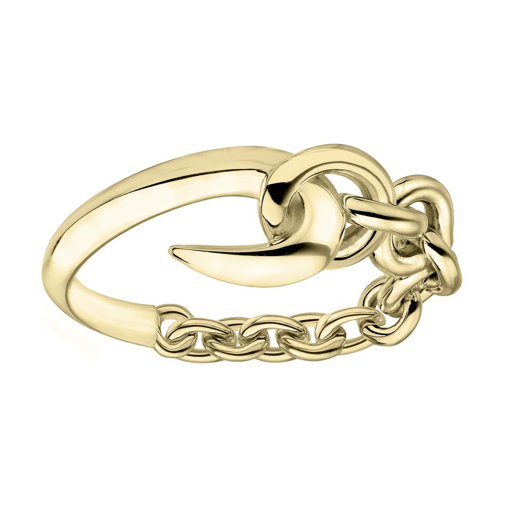 Shaun Leane Yellow Gold Vermeil Hook Chain Ring