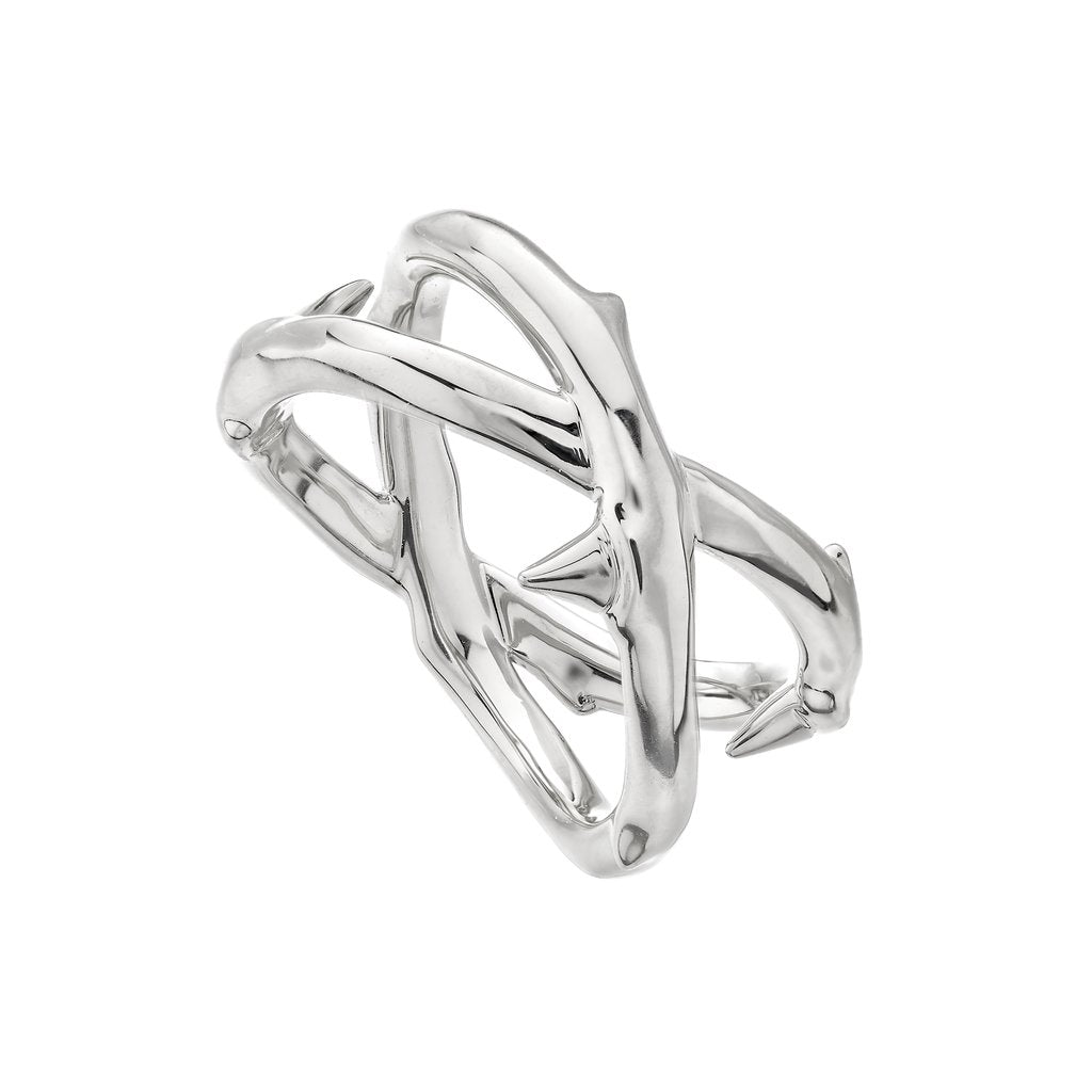 Shaun Leane Silver Rose Thorn Wide Band Ring