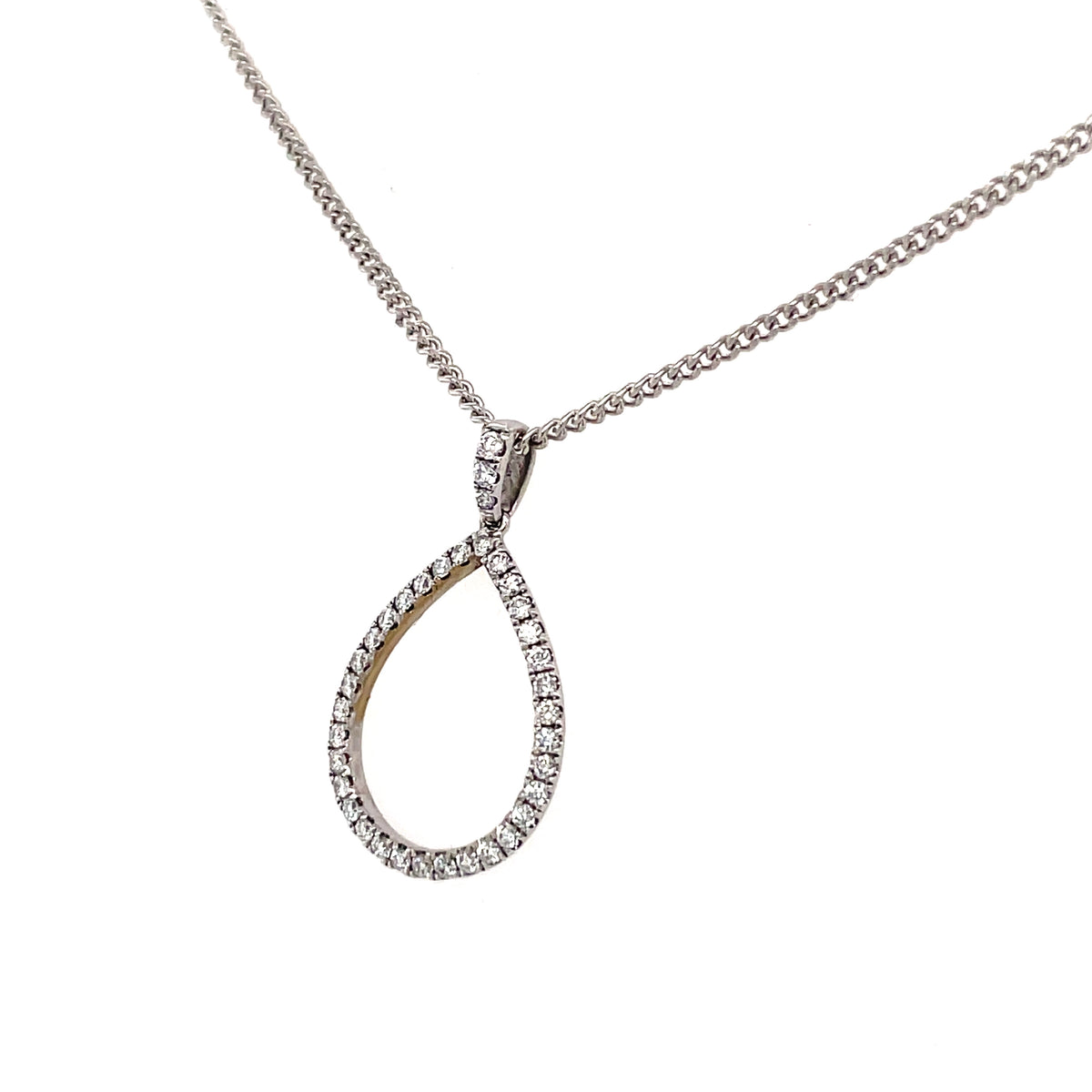 Diamond Drop Style 18ct Pendant