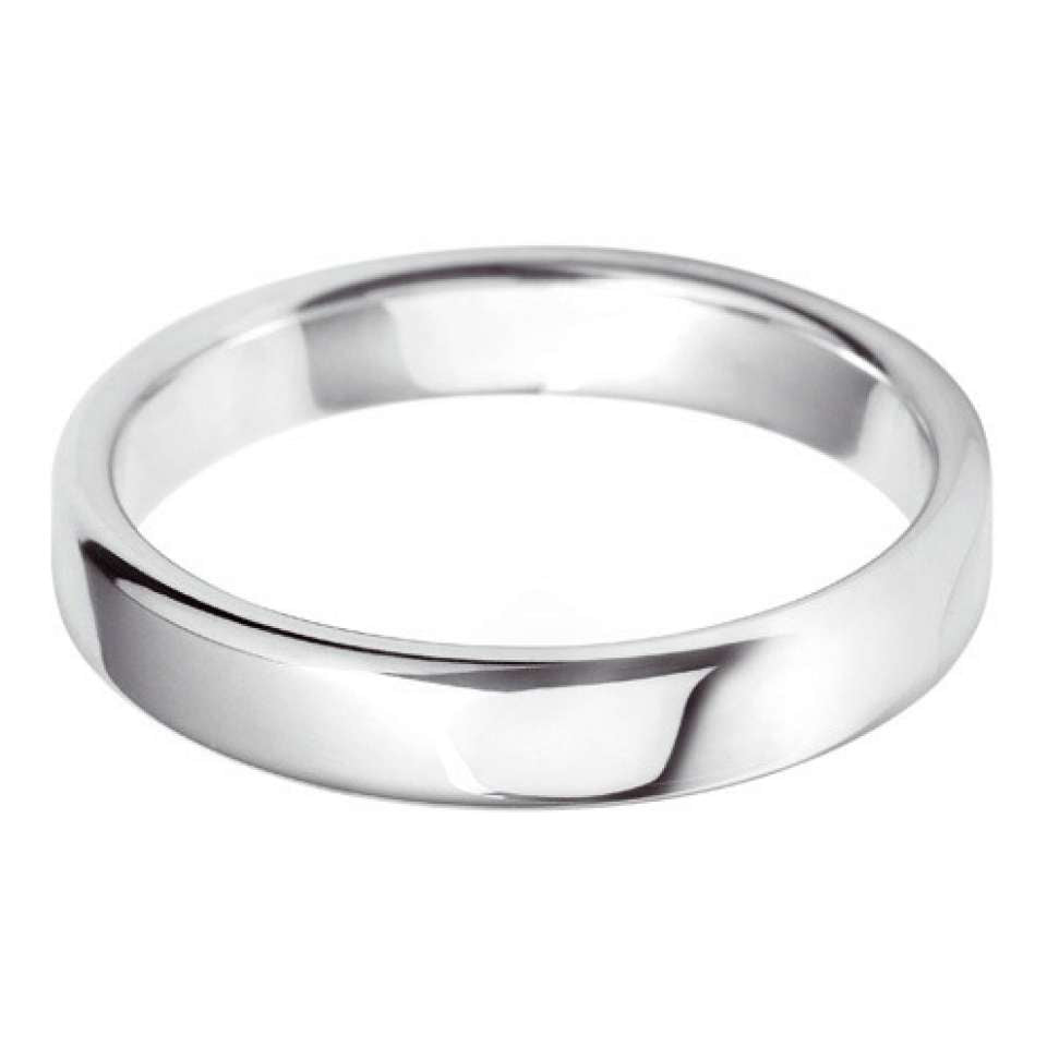 Platinum Light Weight 2mm Court Wedding Band