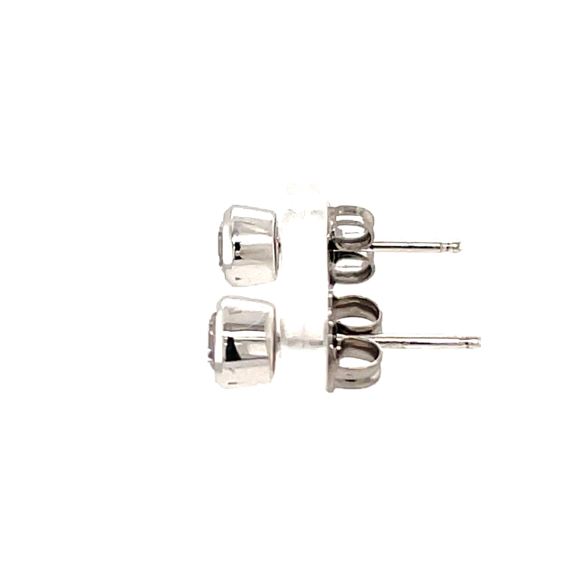 Diamond Rub Over 0.52ct White 18ct Earrings