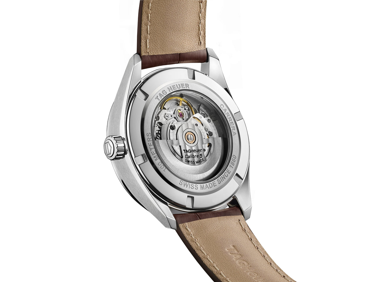 Tag Heuer Carrera Day-Date Automatic Calibre 5 Grey/Alligator 41mm WBN2011.FC6484