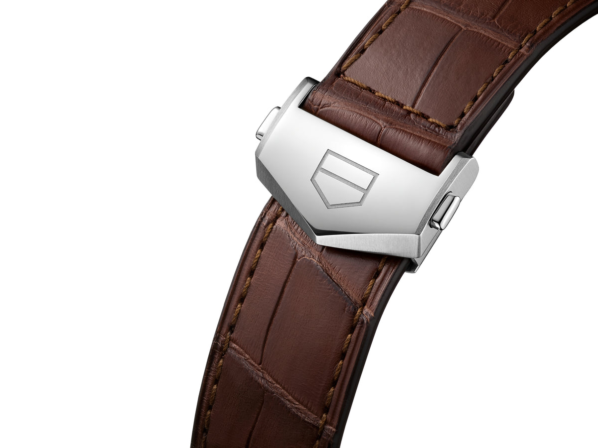 Tag Heuer Carrera Day-Date Automatic Calibre 5 Grey/Alligator 41mm WBN2011.FC6484