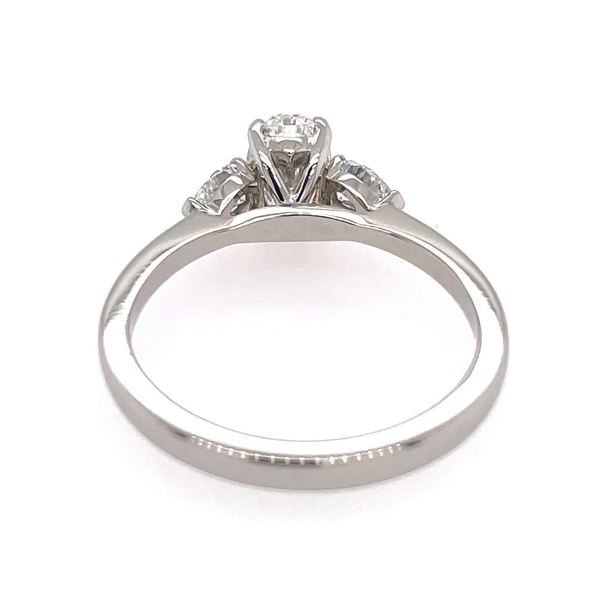 3 Stone Diamond 1.34ct Platinum Ring
