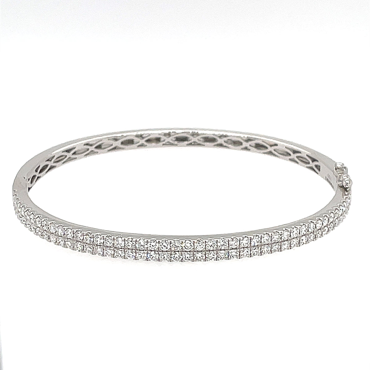 Diamond Set 1.84ct White Gold 18ct Bangle
