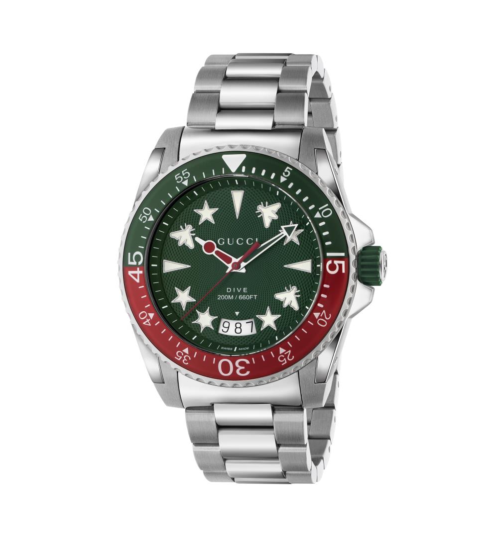 GUCCI Dive Steel Bracelet Watch 45mm YA136222
