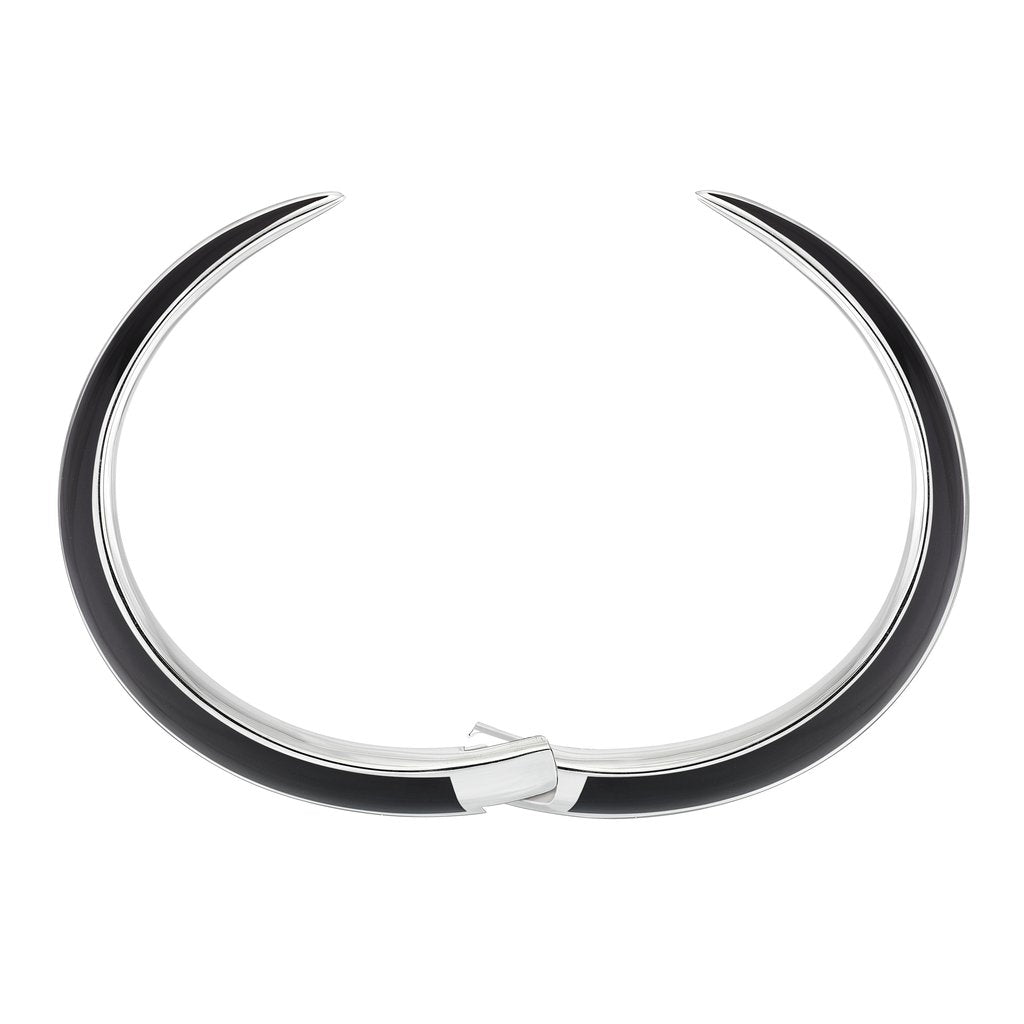 Shaun Leane Sabre Deco Silver Ceramic Cuff Bangle