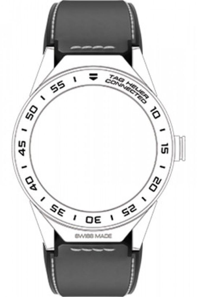 Tag Heuer Grey Calfskin Strap
