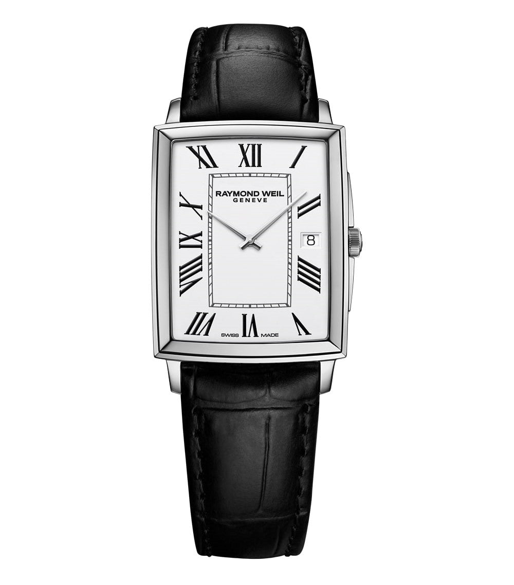 Raymond Weil Tocatta Gents Steel White Dial Leather Strap 37mm