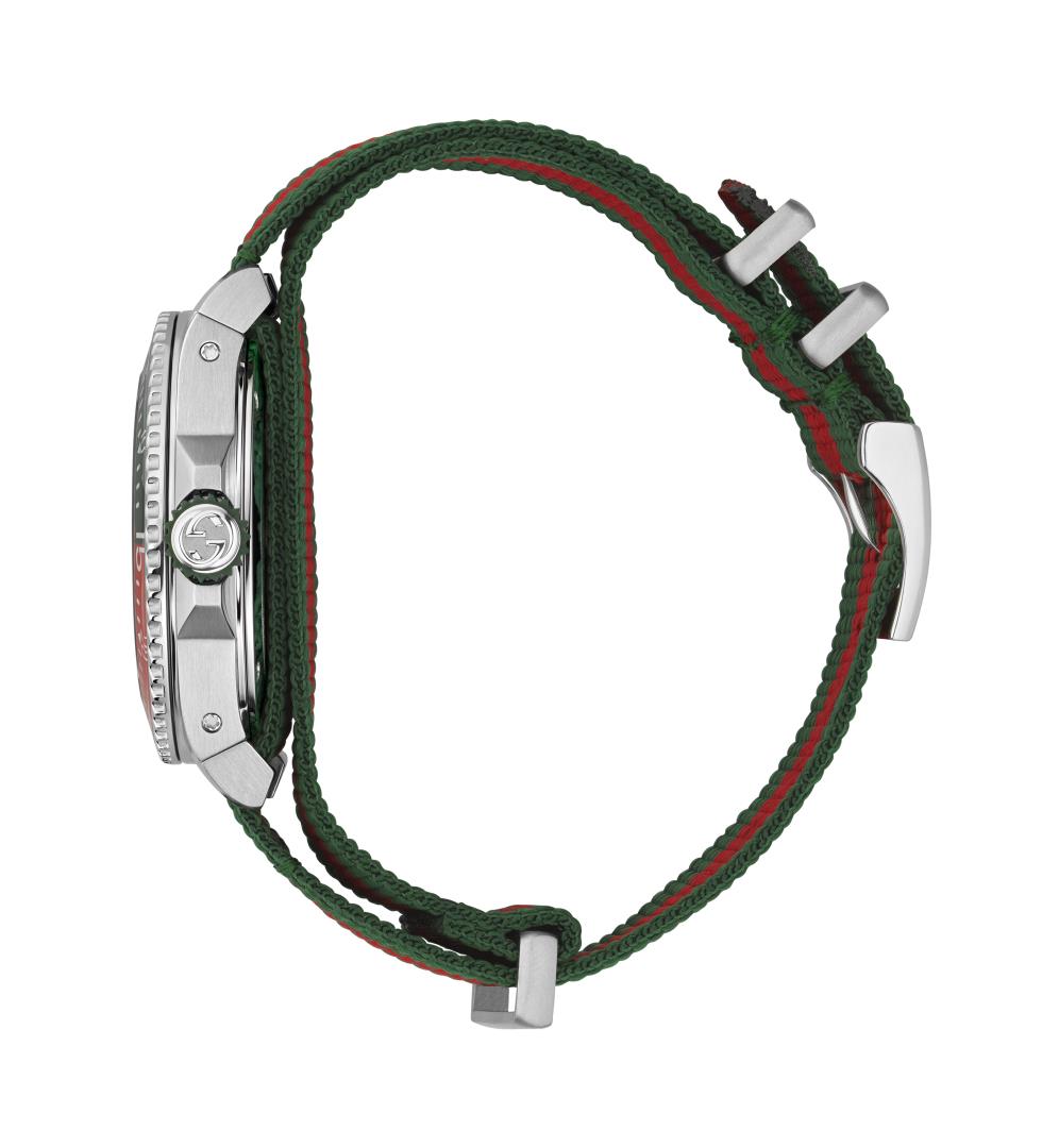 GUCCI Dive Steel Fabric Strap Watch 45mm YA136339