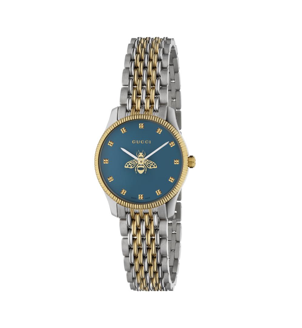 GUCCI G-Timeless Two Tone Blue Dial 29mm YA1265029